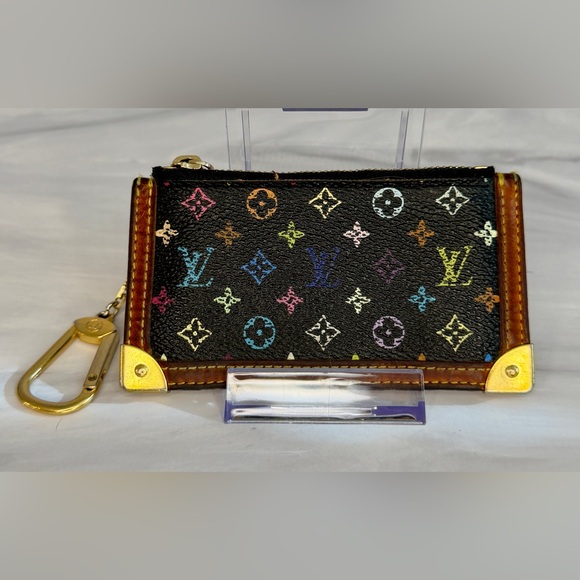Louis Vuitton x Takashi Murakami Multicolor Keychain Wallet / Coin Pouch - Picture 3 of 9